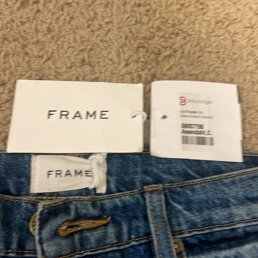 FRAME DENIM LE MAC JEAN LIGHT WASH HIGH RISE STRAIGHT LEG BUTTON FLY JEANS 25NWT - Picture 14 of 16